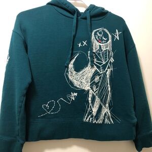 Nightmare Before Christmas cropped hoodie